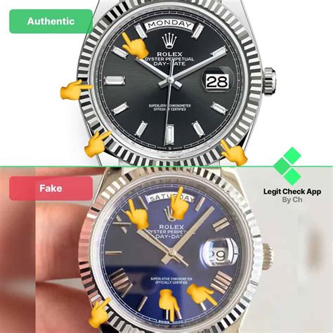 real vs fake rolex day date|rolex day date look alike.